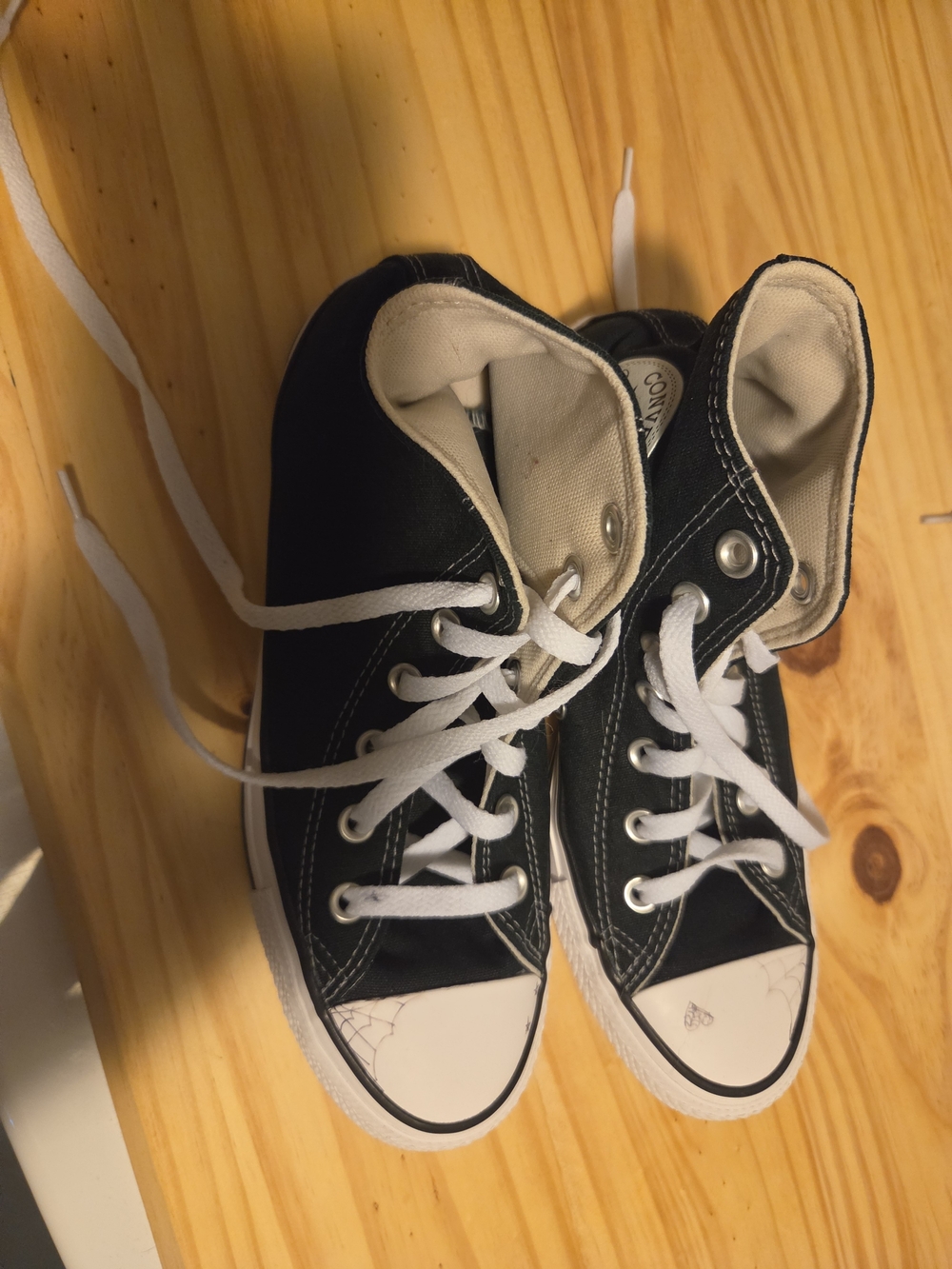 Converse Black High-Top Sneakers with White Accents